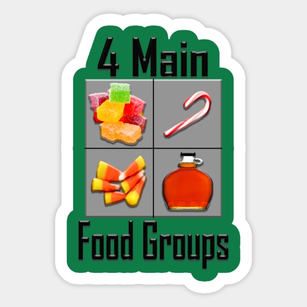 4 Main Food Groups - Elf Buddy Christmas Movie Sticker by joshp214